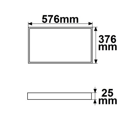 LED Light frame, 376x576mm, 36W - VerlichtWonen