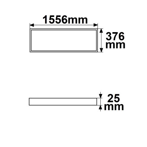 LED Light frame, 376x1556mm, 75W - VerlichtWonen