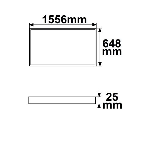 LED Light frame, 648x1556mm, 86W - VerlichtWonen