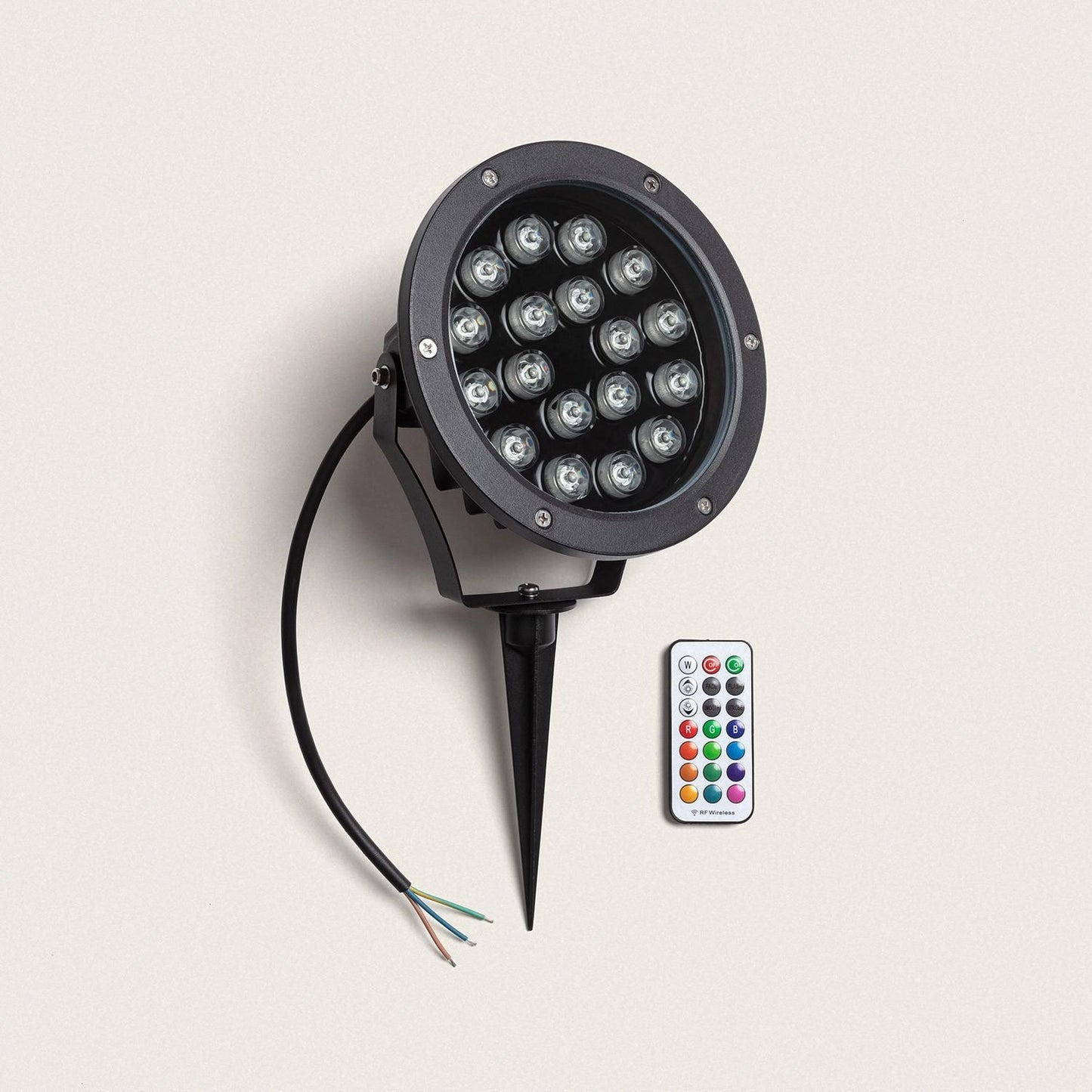 VerlichtWonen Outdoor LED RGB Spot IP67 met Grondpin – Cutar - VerlichtWonen