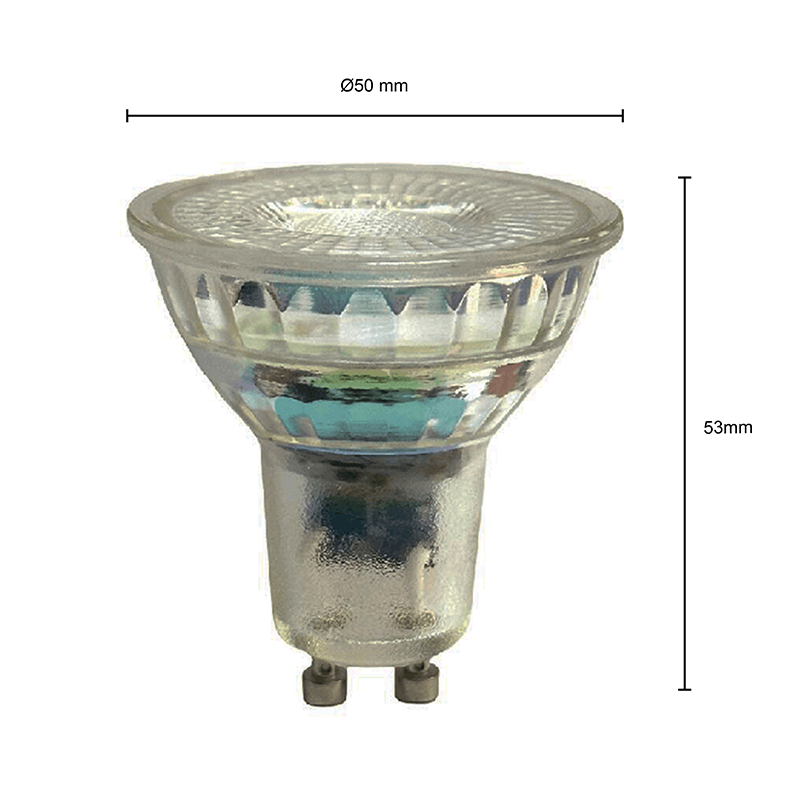 VerlichtWonen GU10 SPOT | 7W | GLAS | DIM TO WARM