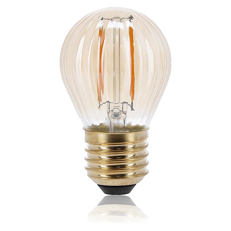 VerlichtWonen LED FILAMENT E27 KOGEL MINI DIMBAAR AMBER 2W
