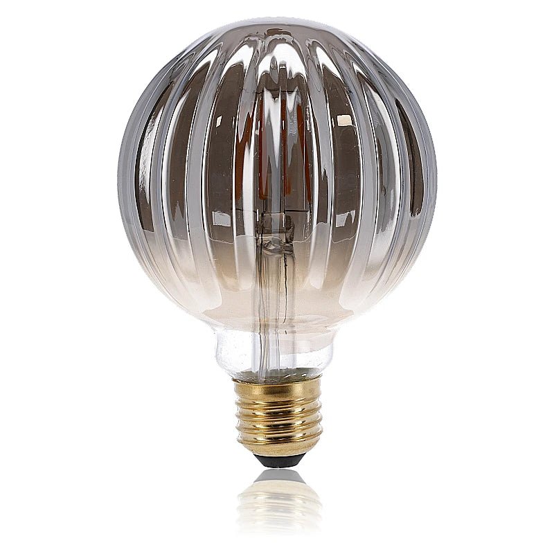 VerlichtWonen LED FILAMENT E27 GLOBE M DIMBAAR SMOKY 5W - VerlichtWonen