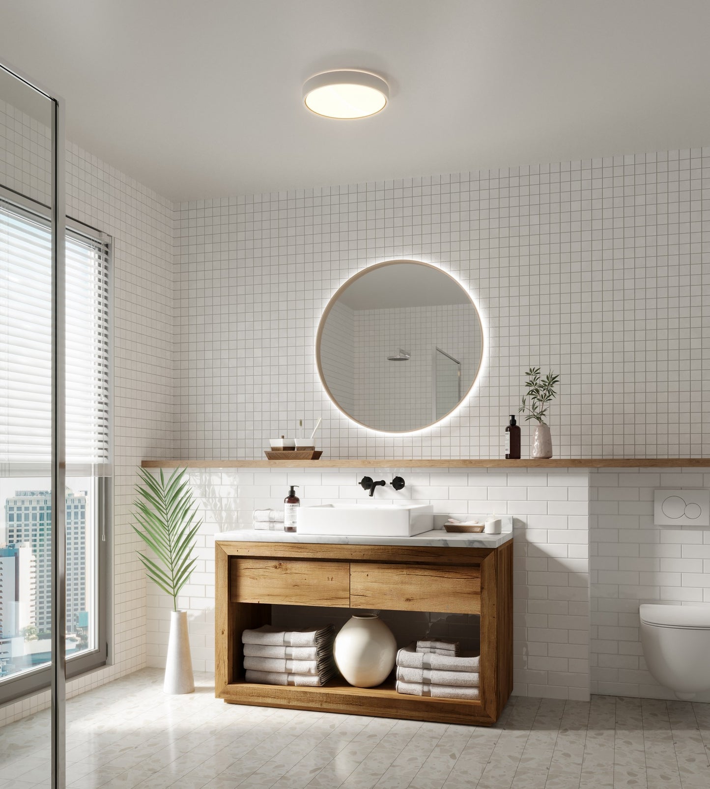 Noxy Ceiling light White / Black Badkamerlamp
