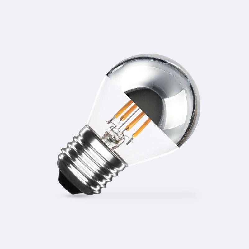 LED Lamp Filament E27 4W 400 lm G45 Chrome Reflect - VerlichtWonen