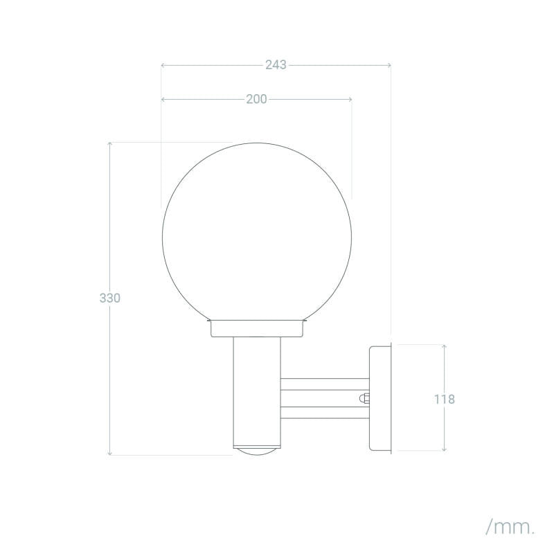 VerlichtWonen Wandlamp Outdoor van Aluminium Jeremy