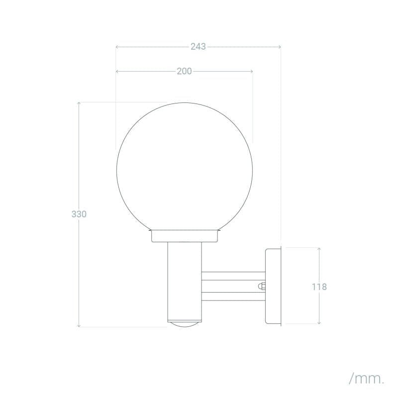 VerlichtWonen Wandlamp Outdoor van Aluminium Jeremy - VerlichtWonen