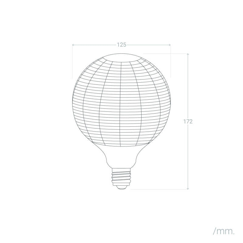 VerlichtWonen ED Lamp Filament E27 8W 750 lm G125 Gold - VerlichtWonen