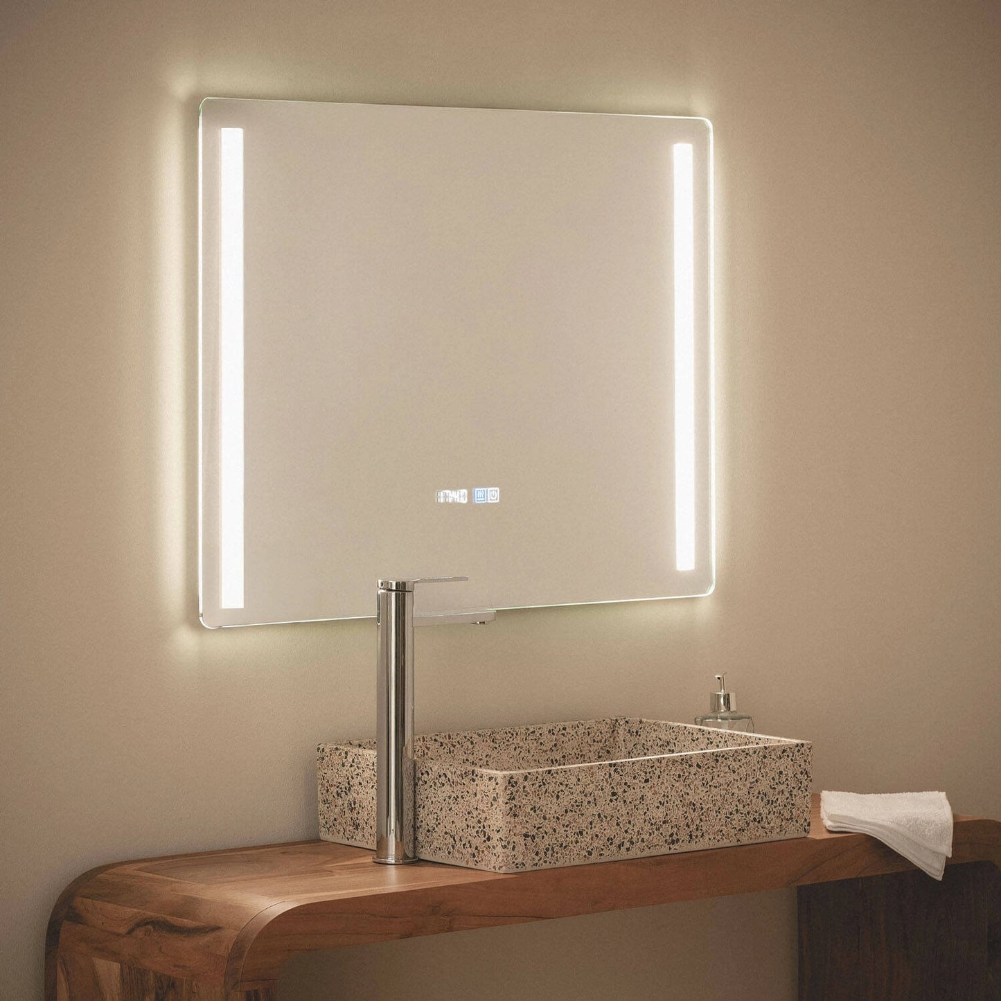 VerlichtWonen Badkamer Spiegel met LED Licht en Anti-condens 60x80 cm Stockholm