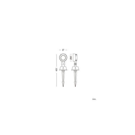 VerlichtWonen Tuinspot Agde 3W LED met Spike - VerlichtWonen