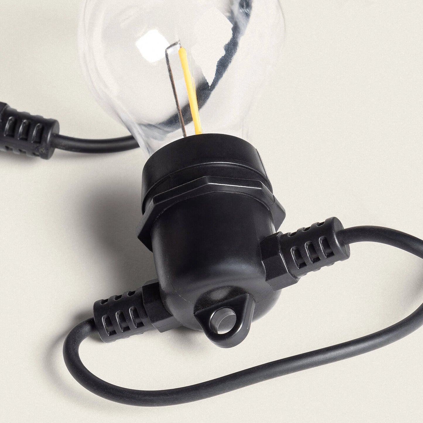 VerlichtWonen Lichtslinger Outdoor 10m Zwart Incl. Led Lampen E27 24V Alhambra - VerlichtWonen