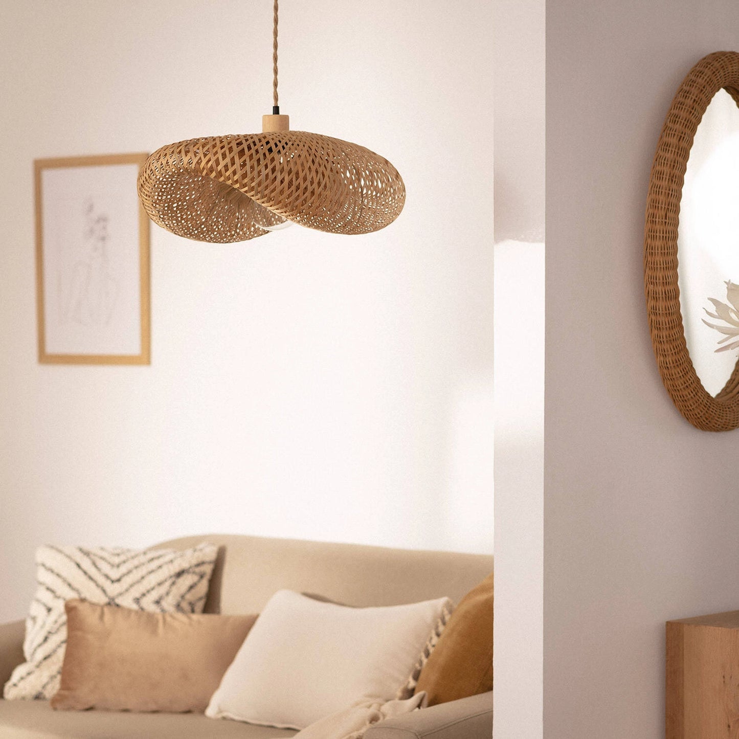 VerlichtWonen Hanglamp Bamboe Harikiri - VerlichtWonen