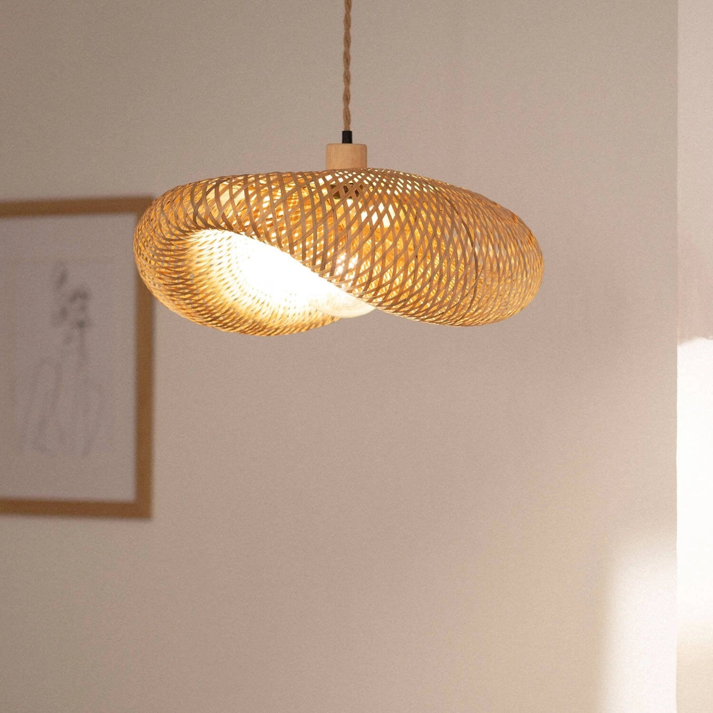 VerlichtWonen Hanglamp Bamboe Harikiri - VerlichtWonen