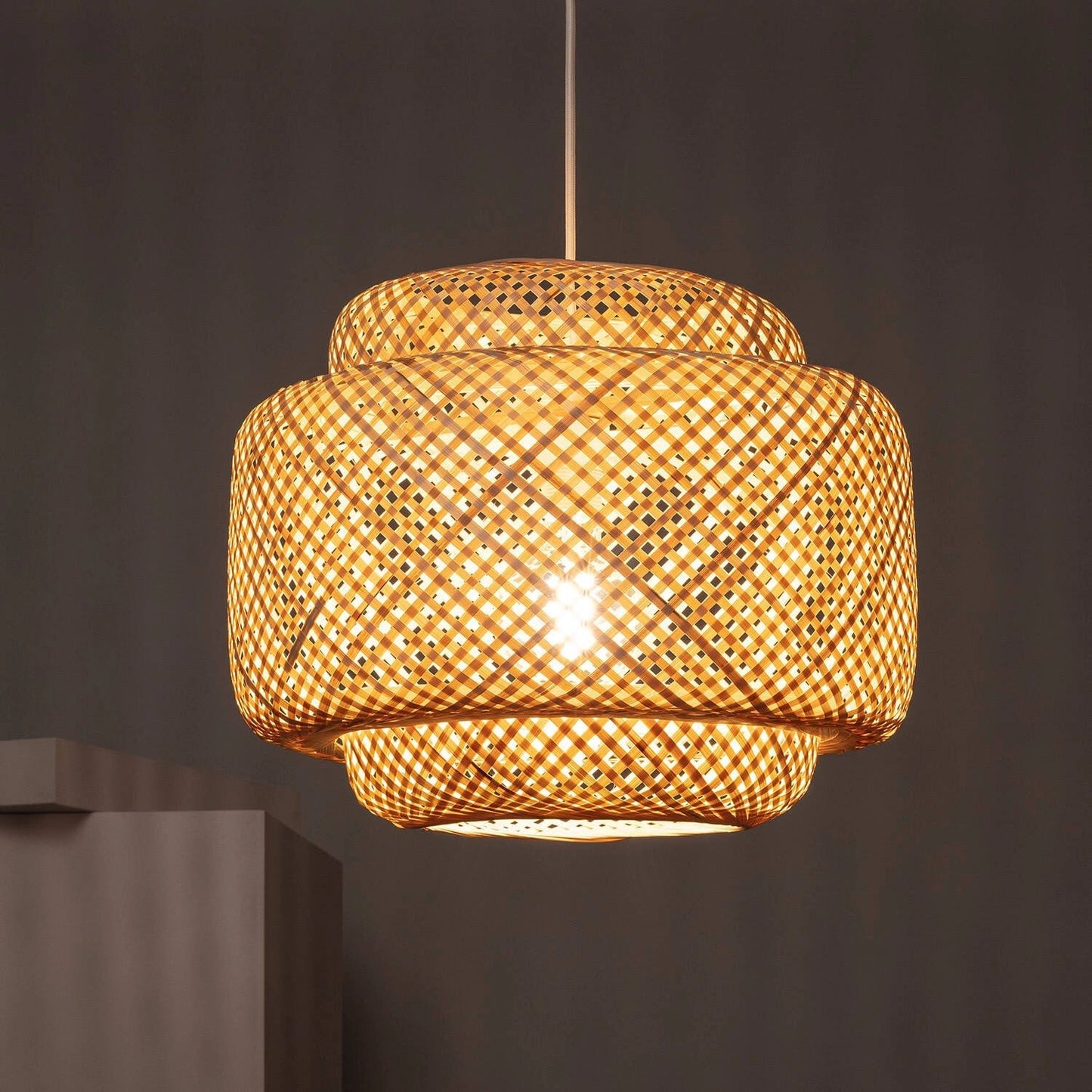 VerlichtWonen Hanglamp van Bamboe Nigel - VerlichtWonen