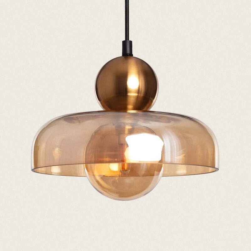 VerlichtWonen Stijlvolle Hanglamp van Metaal en Glas - VerlichtWonen