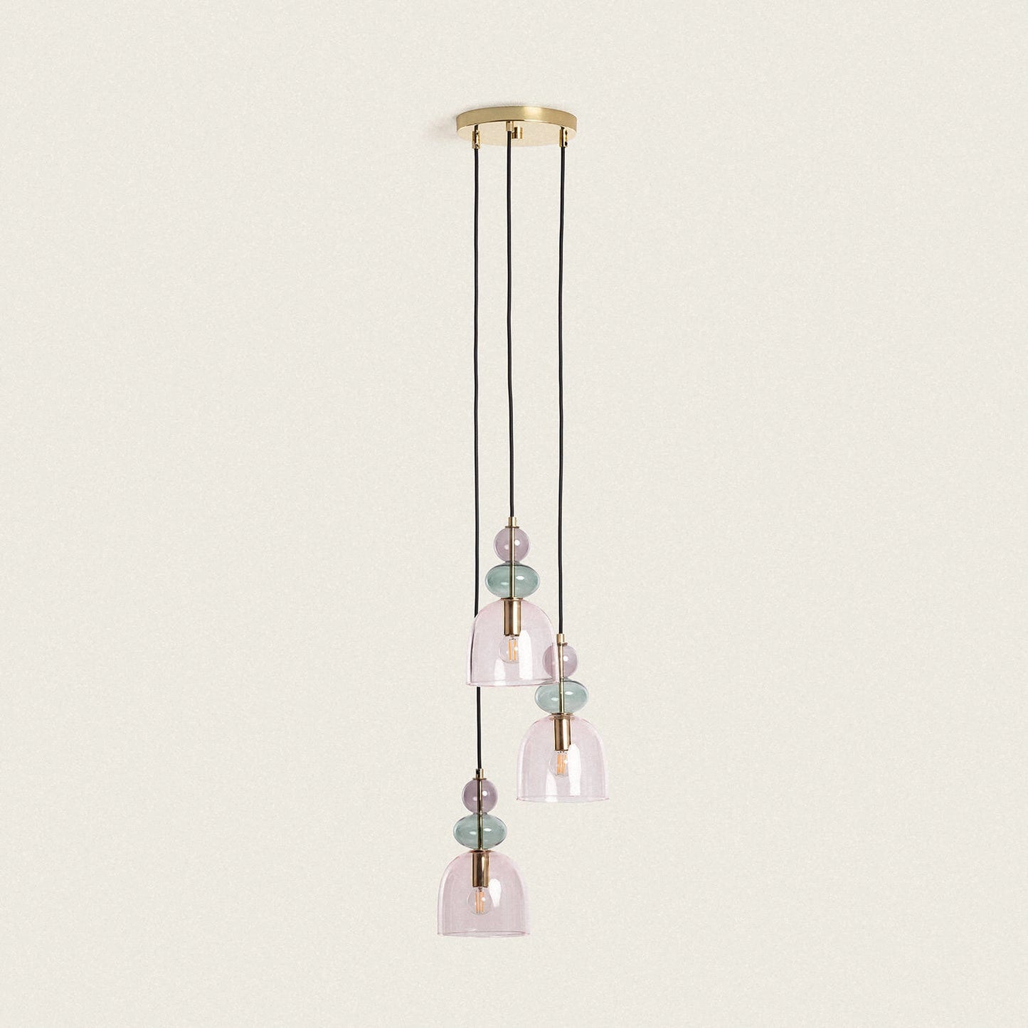 VerlichtWonen Hanglamp Metaal en Glas Baudoin 3