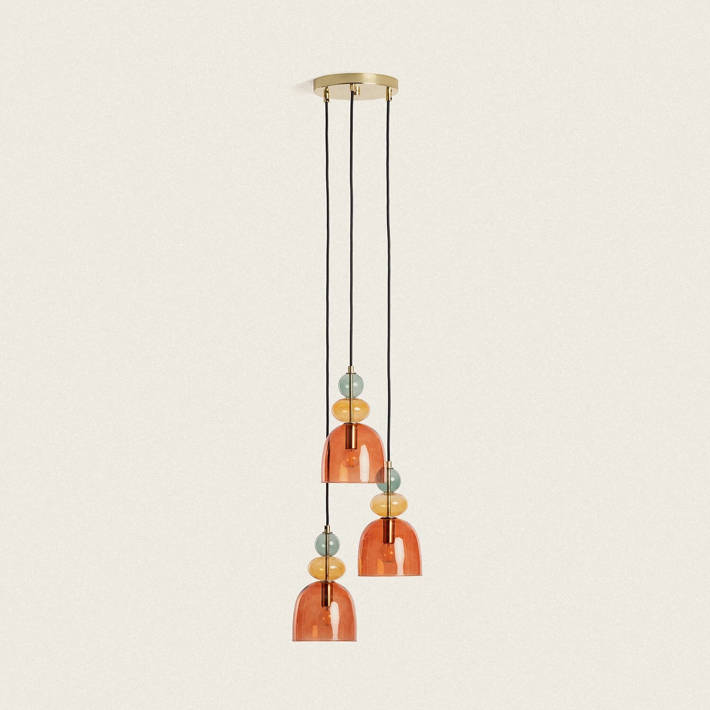 VerlichtWonen Hanglamp Metaal en Glas Baudoin 3