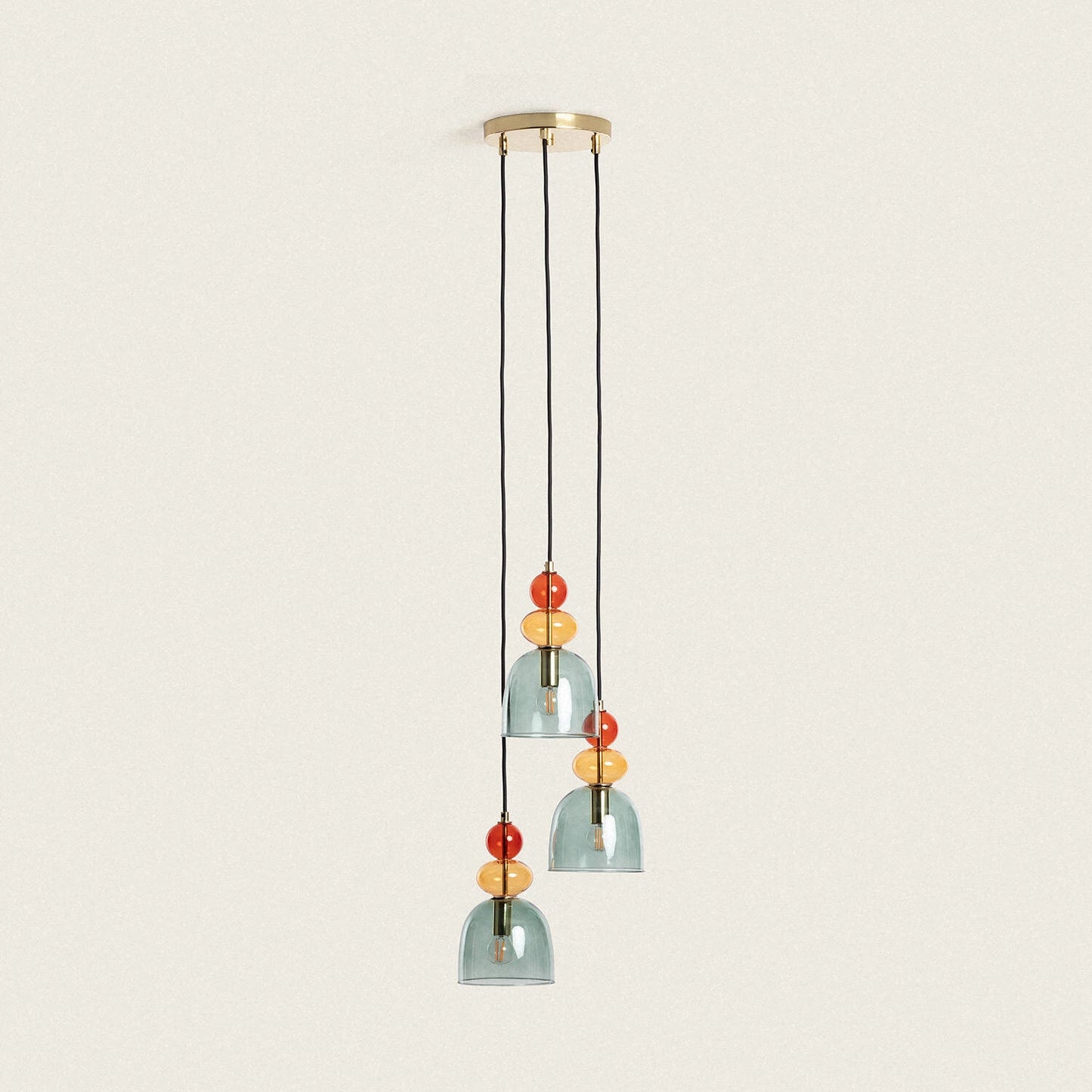 VerlichtWonen Hanglamp Metaal en Glas Baudoin 3