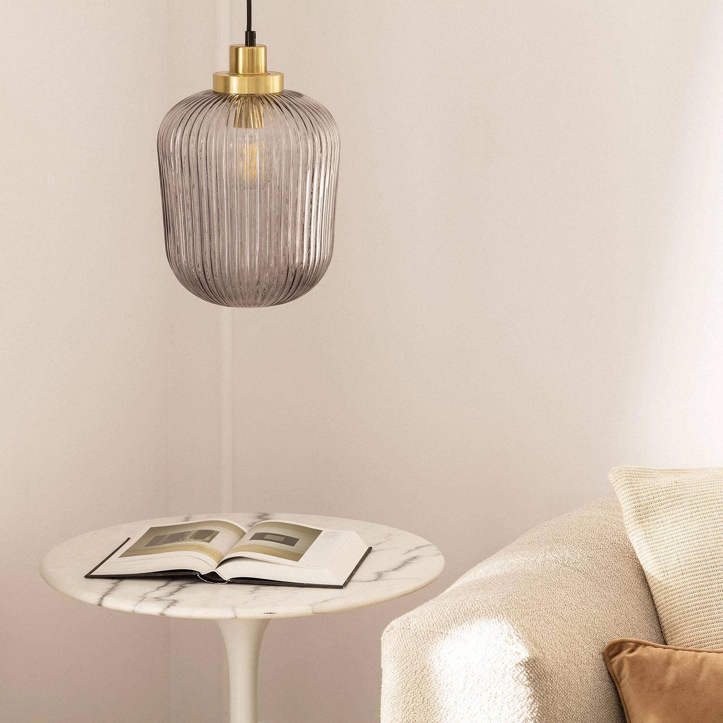 VerlichtWonen Hanglamp Metaal en Glas Windy