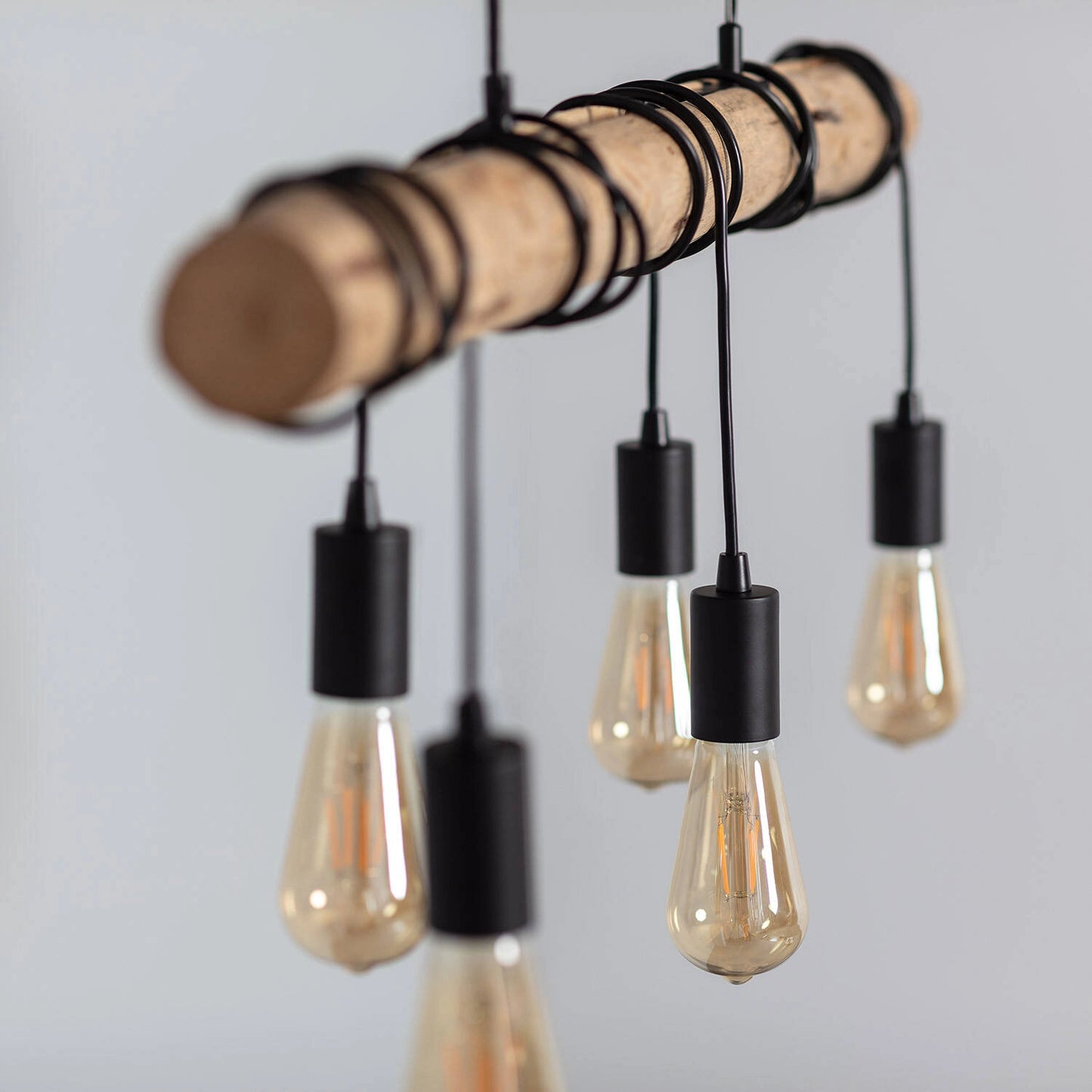 VerlichtWonen Hanglamp Hout en Metaal Yaris
