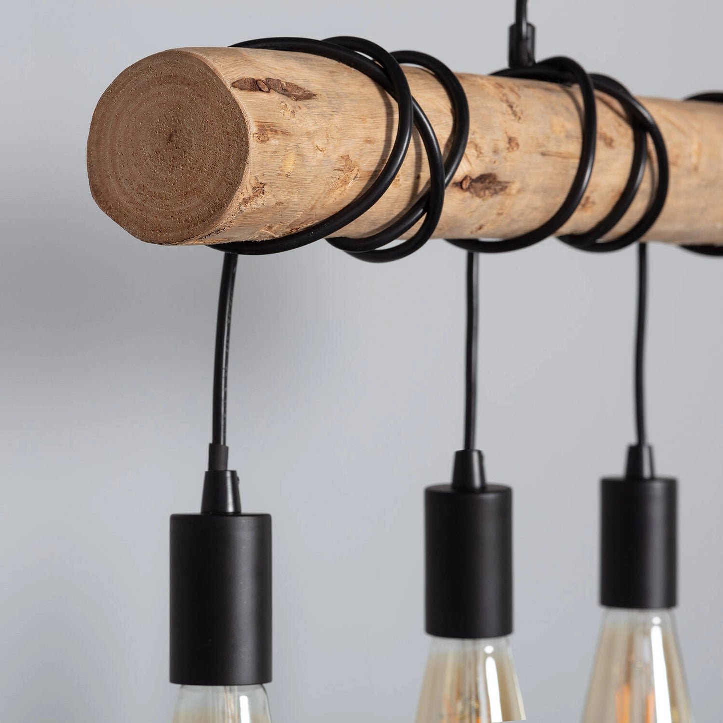 VerlichtWonen Hanglamp Hout en Metaal Yaris
