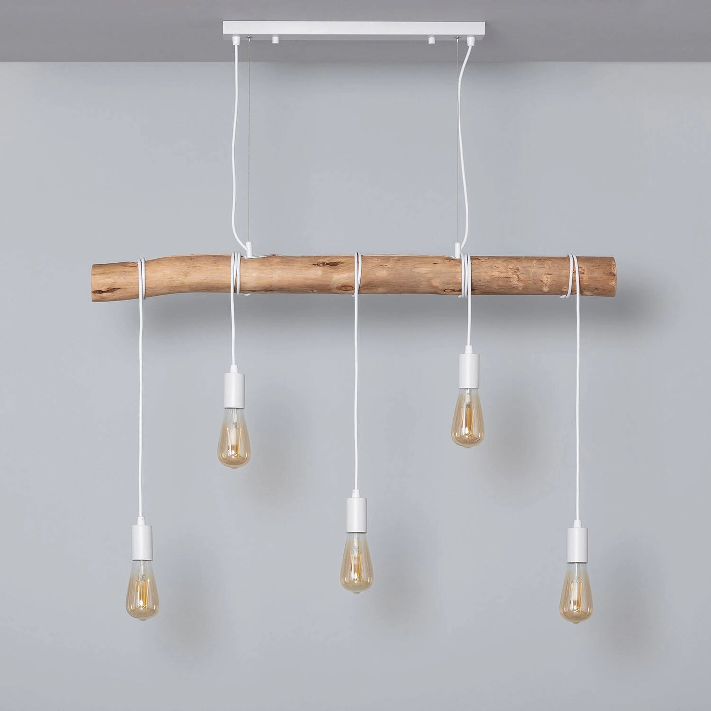 VerlichtWonen Hanglamp Hout en Metaal Yaris