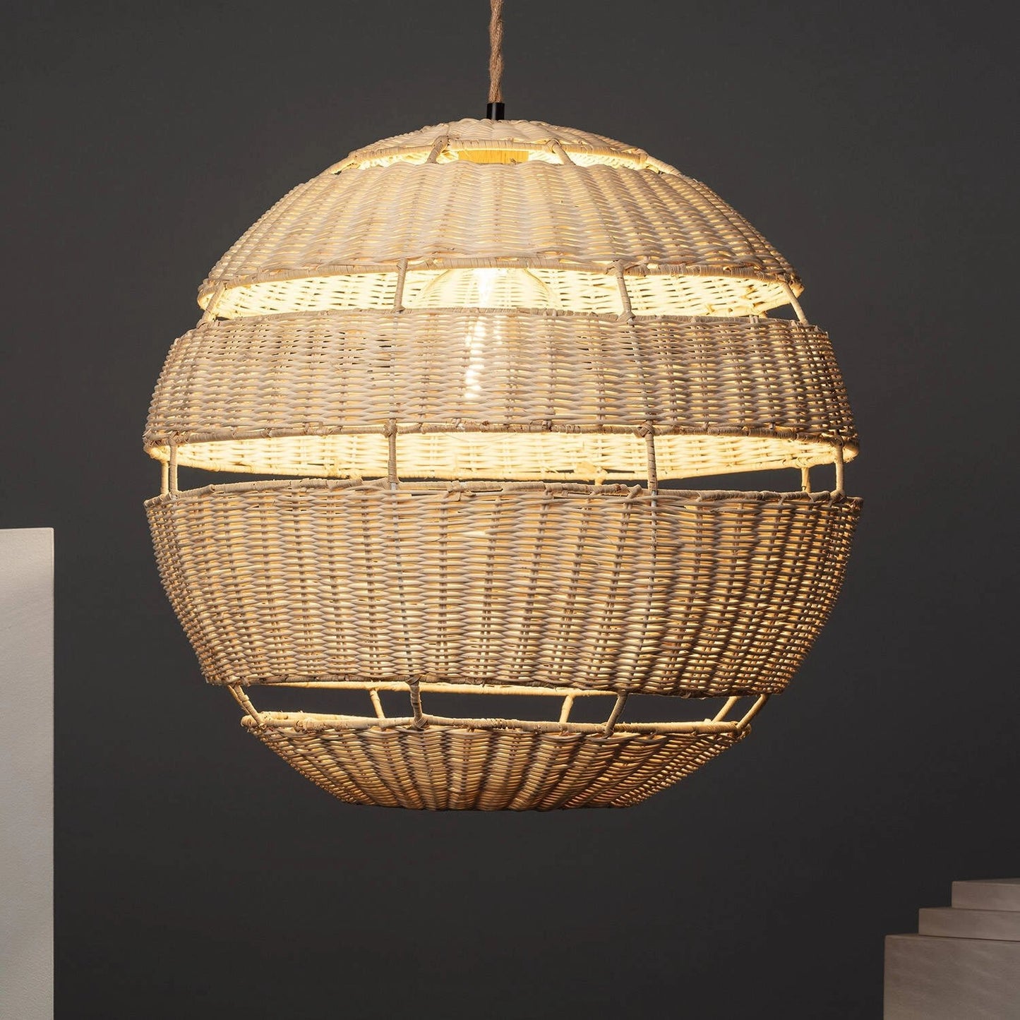 VerlichtWonen Hanglamp Rotan Big Bulang Ø500 mm - VerlichtWonen