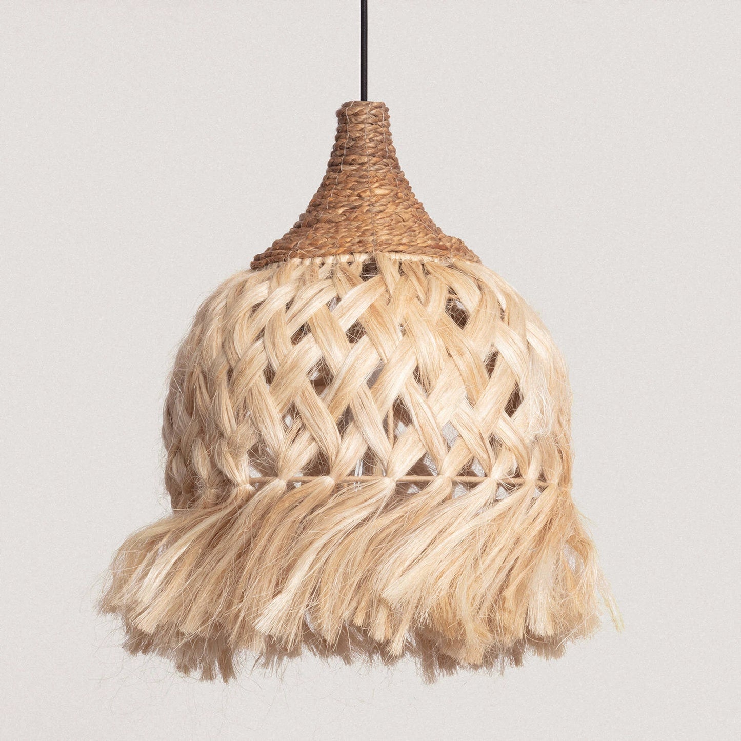 VerlichtWonen Hanglamp Rotan en Ramie Ibiza - VerlichtWonen