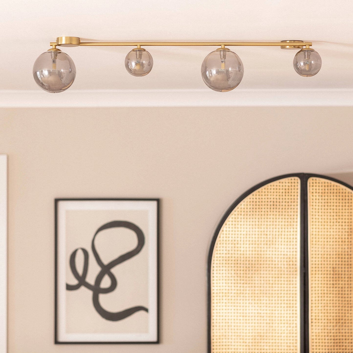 VerlichtWonen Hanglamp Metaal en Glas Moonlight met 4 Spots