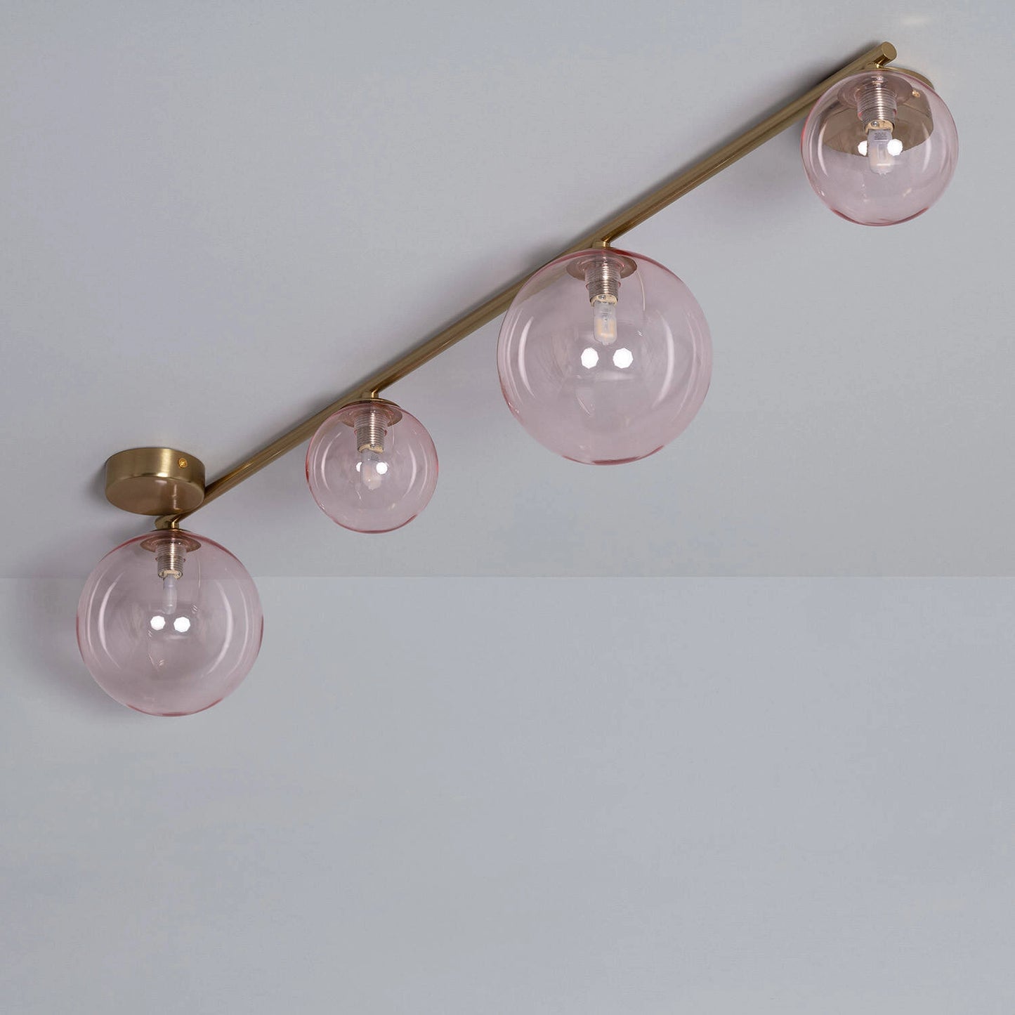 VerlichtWonen Hanglamp Metaal en Glas Moonlight met 4 Spots