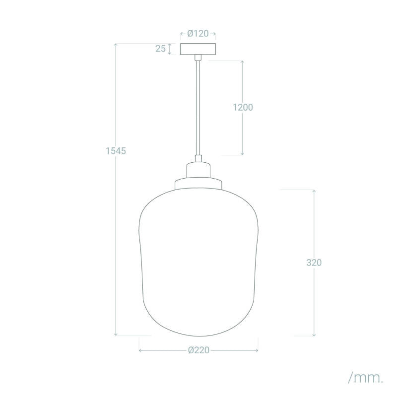 VerlichtWonen Hanglamp Metaal en Glas Windy