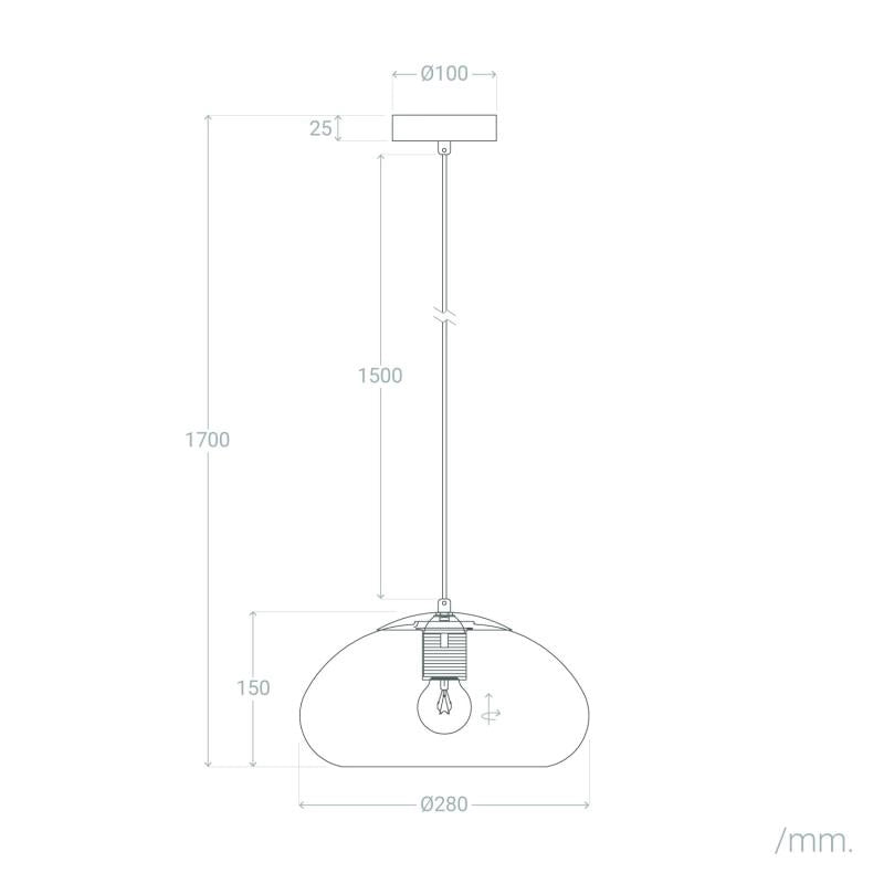 VerlichtWonen Hanglamp van Glas Amarinno
