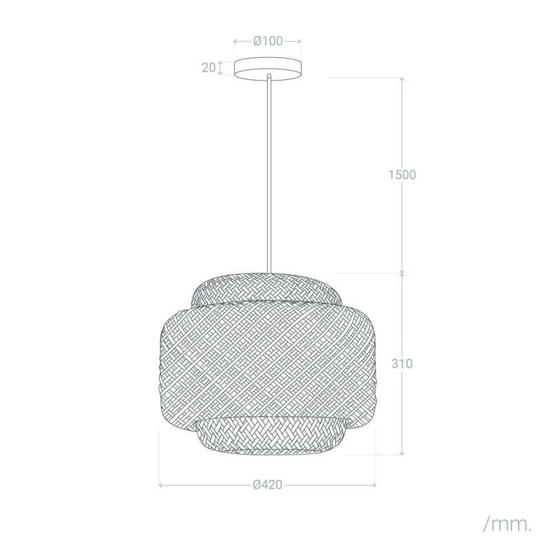 VerlichtWonen Hanglamp van Bamboe Nigel - VerlichtWonen