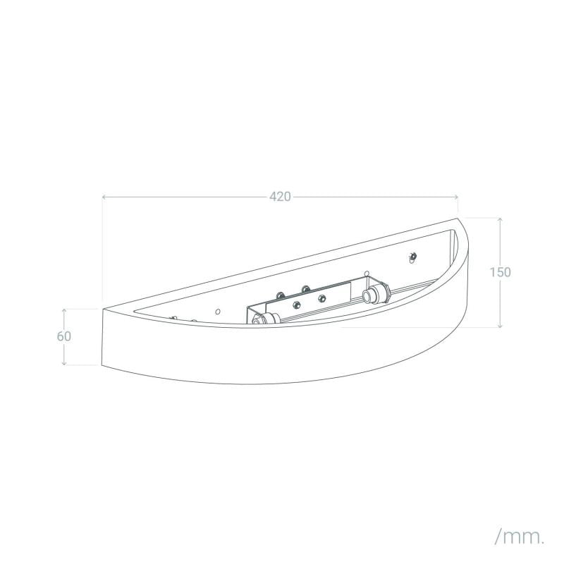 VerlichtWonen Wandlamp van Gips Dubbel Opaal - VerlichtWonen