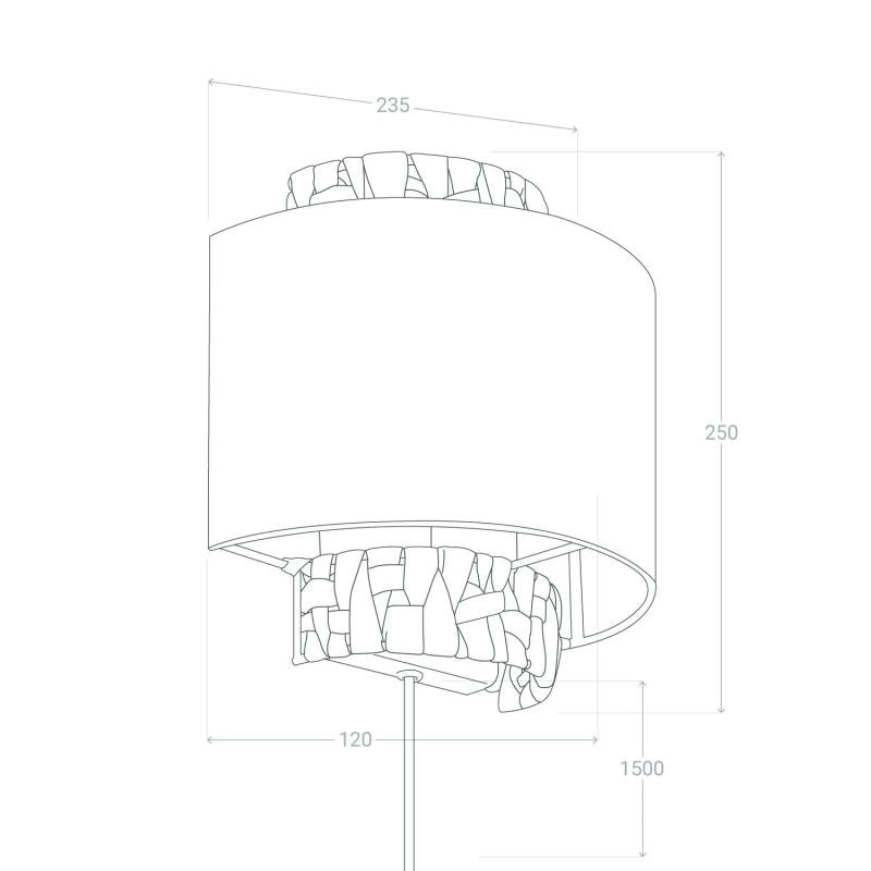 VerlichtWonen Wandlamp Natuurlijke Vezels Paris - VerlichtWonen