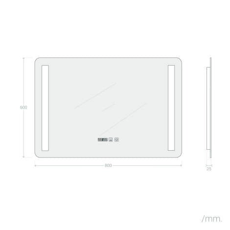 VerlichtWonen Badkamer Spiegel met LED Licht en Anti - condens 60x80 cm Stockholm - VerlichtWonen