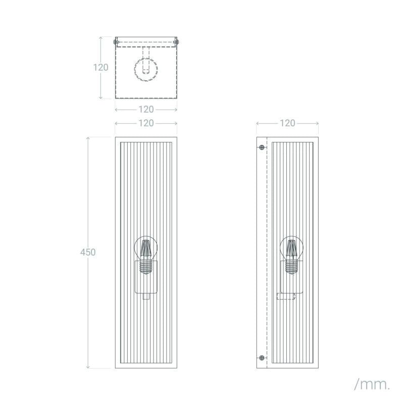 VerlichtWonen Wandlamp Outdoor van Metaal en Glas Toulouse - VerlichtWonen