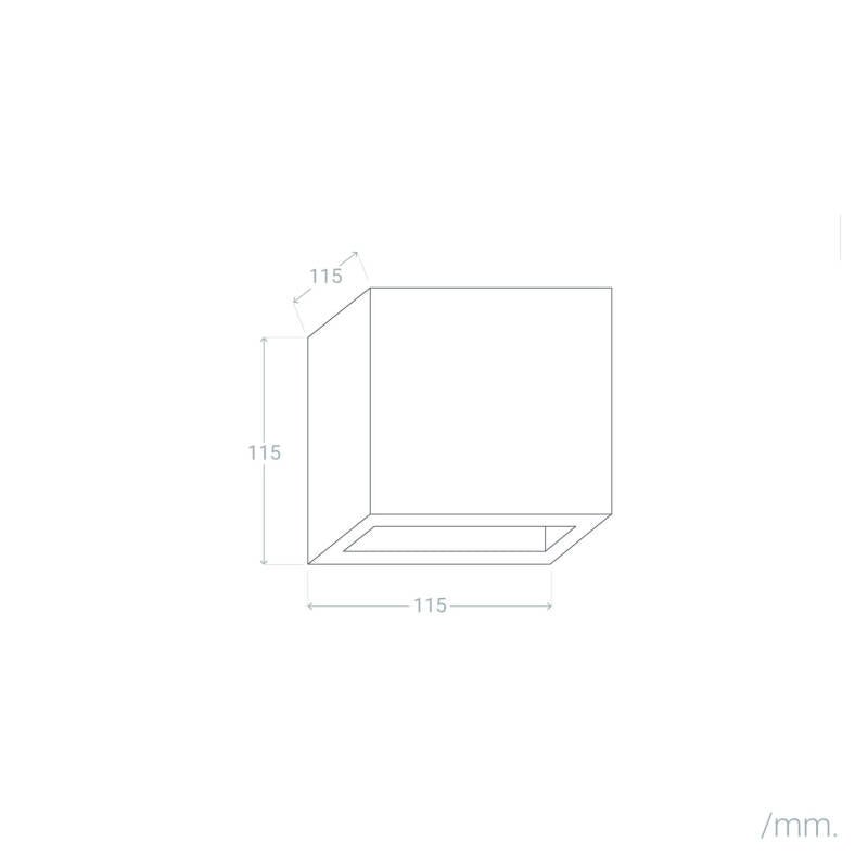 VerlichtWonen Wandlamp Gips Dimph - VerlichtWonen
