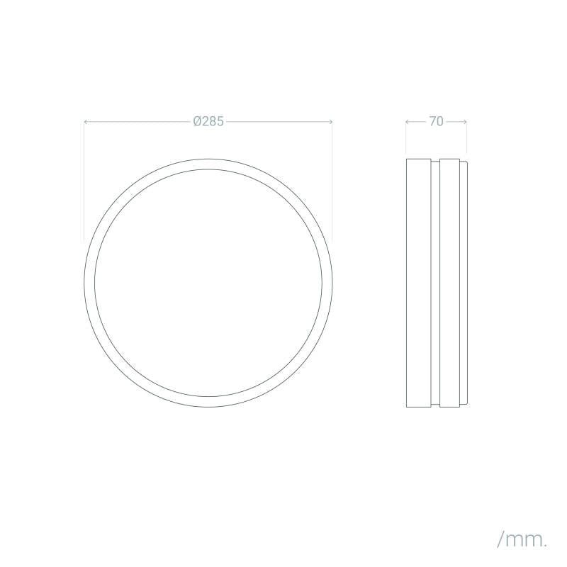 VerlichtWonen Plafondlamp Aluminium Outdoor ROnd Ø285 mm IP54 Chelva - VerlichtWonen