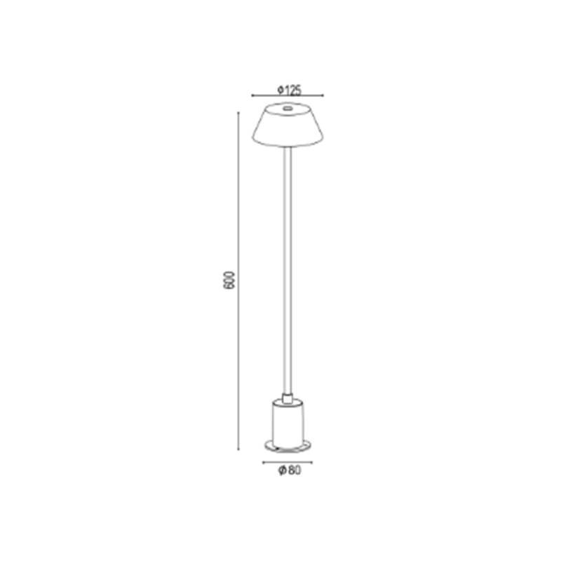 VerlichtWonen Buitenverlichting Hoogte 60cm Cóbdar - VerlichtWonen