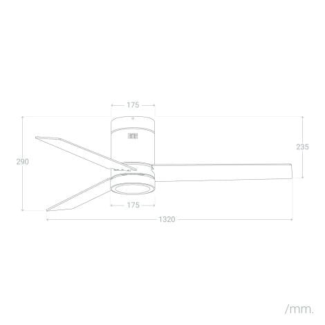 VerlichtWonen Stille Plafondventilator Wit Agrigento - VerlichtWonen