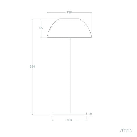 VerlichtWonen Tafellamp LED 2W Draagbaar Oplaadbaar USB Coburg - VerlichtWonen