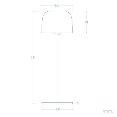 VerlichtWonen Tafellamp Outdoor Aluminium Oplaadbaar Fulda - VerlichtWonen