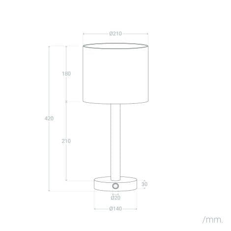 VerlichtWonen Tafellamp Hout Oplaadbaar Heidelberg - VerlichtWonen