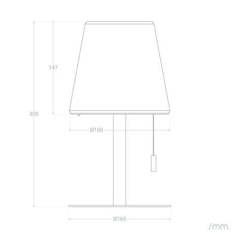 VerlichtWonen Tafellamp Outdoor Aluminium Oplaadbaar Luckau
