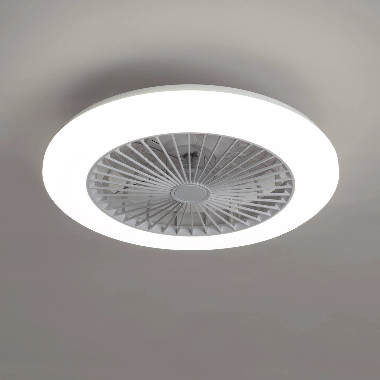 VerlichtWonen Plafondventilator LED Wit Bari - VerlichtWonen