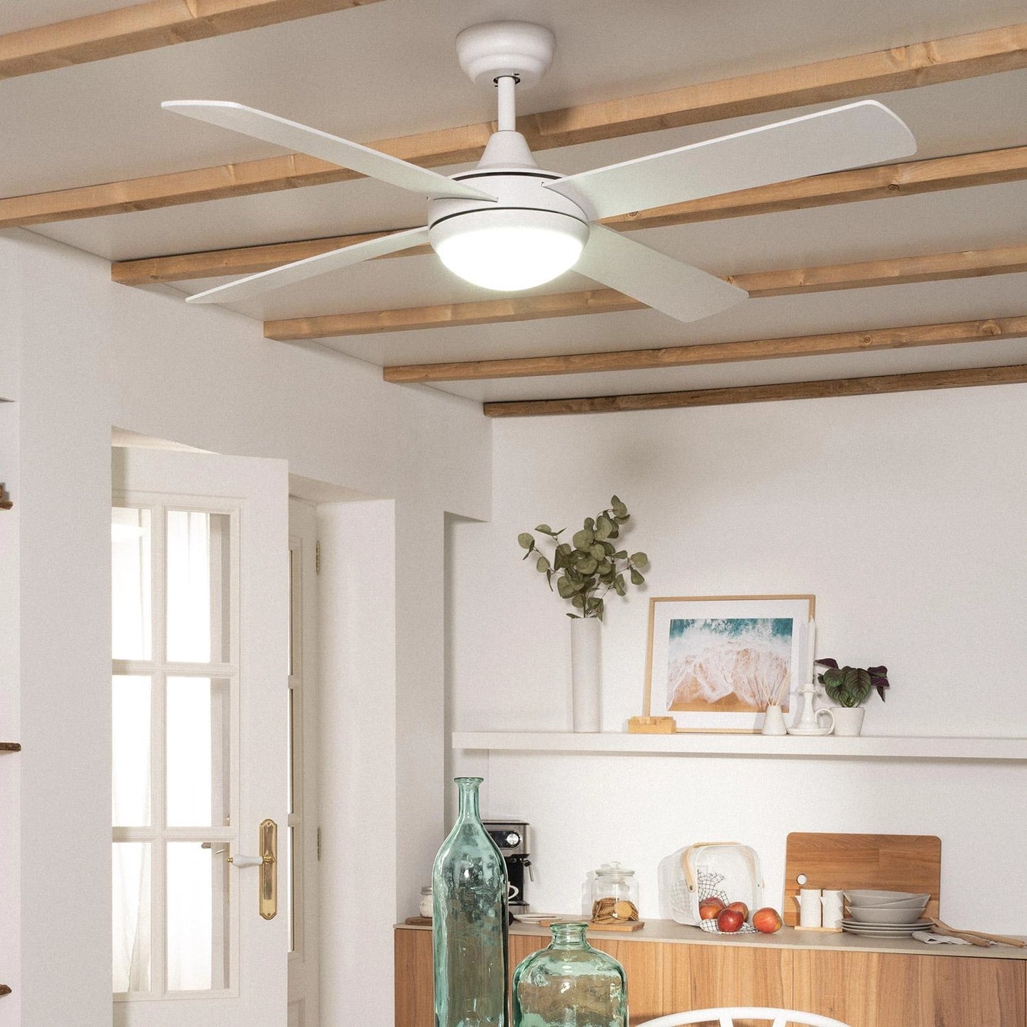 VerlichtWonen Stille plafondventilator Ligurië 132cm - VerlichtWonen