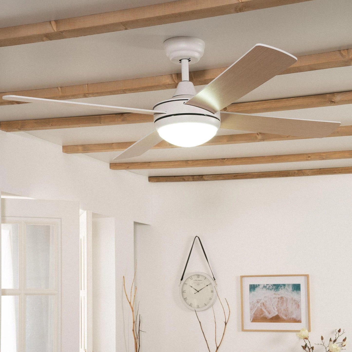 VerlichtWonen Stille plafondventilator Ligurië 132cm - VerlichtWonen
