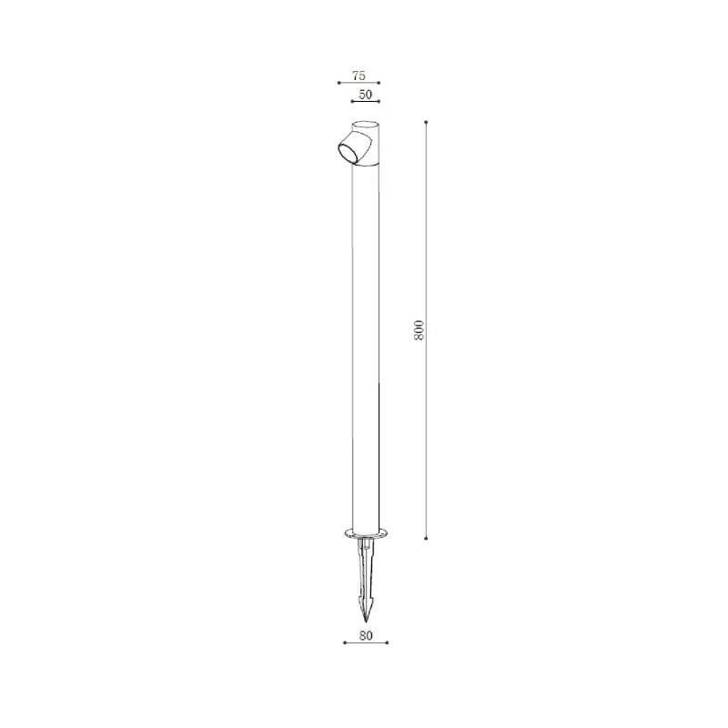 VerlichtWonen Outdoor LED 6W met Spike Rosans - VerlichtWonen