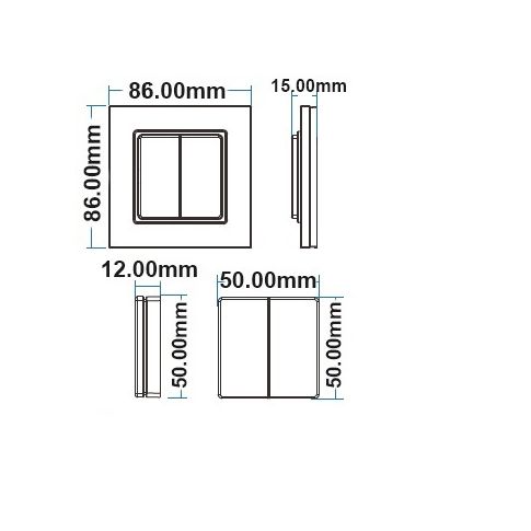Dynamische witte 1 - zone opbouw - touch - afstandsbediening met batterij - VerlichtWonen